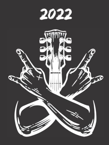 2022: XXL Kalender 2022 | Terminplaner 2022 groß mit viel Platz | A4 Format | 1 Tag 1 Seite - auch Samstag und Sonntag | Uhrzeiten 6 bis 22 Uhr alle ... | über 400 Seiten | Motiv Rock'n'Roll