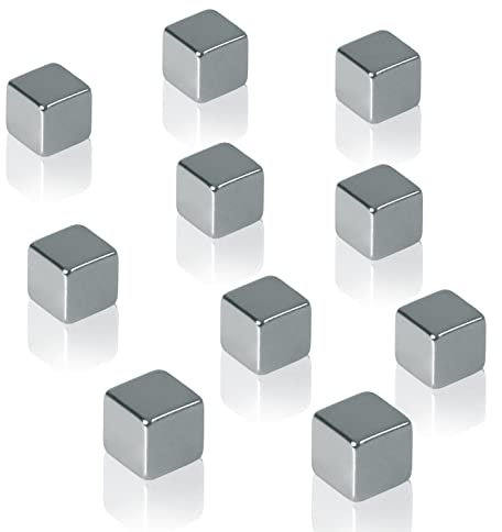 SIGEL BA193 starke Neodym-Magnete Cube, 10er-Set 1x1x1 cm Super-Dym, für Glas-Magnettafeln und Glas-Whiteboards