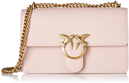 Pinko Love One Classic DC Vitello SE, Borsa Donna, O81Q Cipria-Antique Gold, U