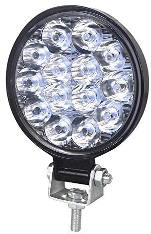 AUXTINGS 10cm Phare de Travail LED 42W Projecteur LED Voiture 12V 24V Etanche IP67 Spot Feux Antibrouillard LED 1800lm Feux de Travail pour Voiture Camion Tracteur SUV Bateau