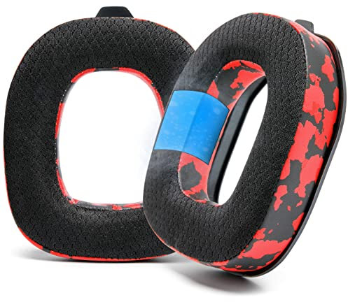 WC Freeze A40 – Ersatz-Ohrpolster aus Hybridgewebe mit kühlendem Gel, nur für Astro A40 TR, hergestellt von Wicked Cushions, verbesserte Haltbarkeit, Dicke und Schallisolierung | Red Camo