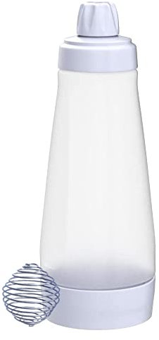 Ucraft Kitchen Pancake Batter Dispenser – 2-in-1 Pancake Dispenser Mixer Bottle with Stainless Steel wire whisk Ball – Pancake Maker for Cupcakes, Crepes, Pancake Mix, Muffins for Griddle by