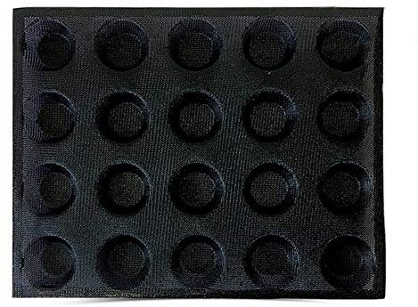 Barabesty Moule à gâteau en silicone 20 trous pour mini pizza, pain, hamburger, moule anti-adhésif
