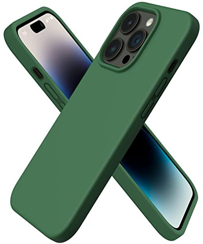 ORNARTO kompatibel mit iPhone 14 Pro Hülle 6,1 Zoll 2022, Silikon Case Ultra Dünne Voller Schutz Flüssig Silikon Handyhülle Schutz für iPhone 14 Pro 6,1 Zoll 2022 Klee