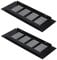 80mm*200mm Air Vents Grille Cover Aluminum Alloy Internal Ventilation Grilles Black Louvred Wall Vent Kitchen Cupboard Wardrobe Accessory (2 Pieces)