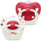 NUK Signature Night Babyschnuller | 18-36 Monate | Beruhigt 95 % der Babys | BPA-freie Silikonschnuller in Herzform | Leuchtet im Dunkeln | Mit Etui | Rote Herzen | 2 Stück