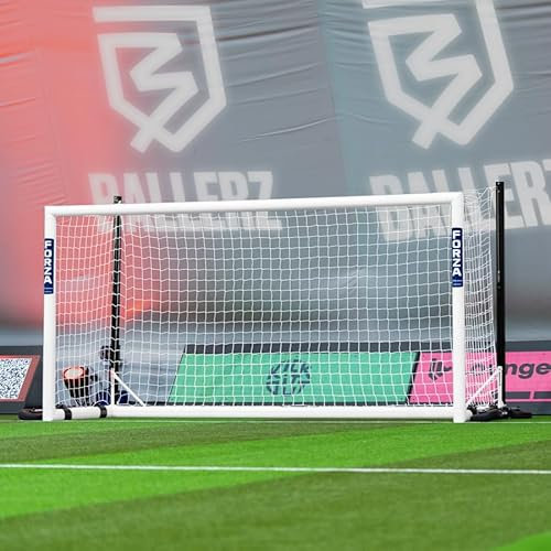 FORZA Alu110 Fußballtor mit Fassungen (Wählen Sie Ihre Größe aus – 3m x 2m bis zu 7,3m x 2,4m) aktualisieren Sie Ihr Fußballplatz mit diesen hochwertigen Fußballtoren aus Aluminium (3,7m x 1,8m)