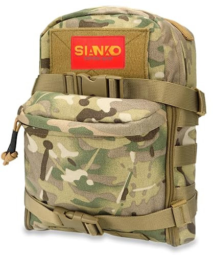 Tactical Vest MOLLE Hydration Backpack Accessory Water Bladder Carrier Sundry Reservoir Bag Lightweight 1000D Nylon Backpack (Multicam)