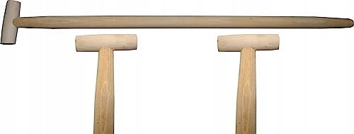 2X Set Spatenstiel Grabegabel Spatengabel Stiel Holzstiel T Griff 110cm Ø 36 Buche Holz