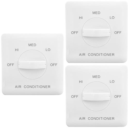 Controlador De 3 Piezas Interruptor De Aire Acondicionado Controlador De Aire Acondicionado El Interruptor Bobina del Ventilador Controlador De Tres Velocidades Termostato