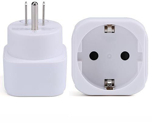 Powersky Adattatore da viaggio America, EU su US, spina da viaggio Germania, per Stati Uniti, Canada, Messico, Thailandia, Giamaica, Brasile, presa da parete
