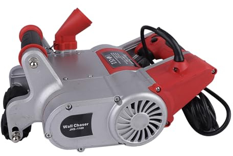 LIYUANJUN Wall Groove Cutting Machine, 1100W Electric Concrete Saw Handheld Wall Chaser Brick Cement Slotting Machine Red Brick Notcher Groover for Cement Cover Wall