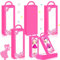 LaVenty 12pcs Hot Pink Girl Party Compleanno Festa Festa Festa Decorazione Party Favor Boxes Allestimento Compleanno Compleanno