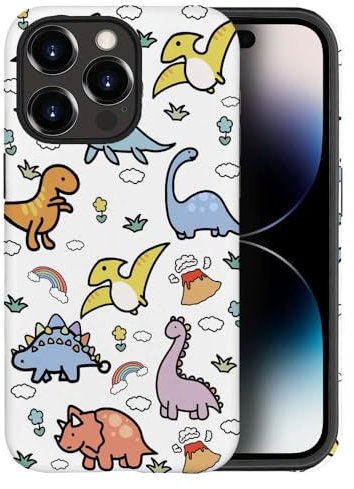 DAIZAG Case Compatible with iPhone 14 Pro Max,Dinosaur Island Pattern Design Case for iPhone 14 Pro Max Cases for Girl Women Boy Men