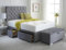 ComfoRest - Elegant 4FT Small Double Bed with Mattress | Ottoman Storage Box and Spacious Set | Functional Frame with 4 Drawers for Storage (Silver Naples)