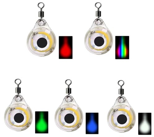 Unterwasser Angellicht Blinklichter, Augenform LED Angeln Licht Angelköder Licht Künstliche Blinklicht Köder Unterwasser Köder Lampe Für Frisches Salzwasser, Unterwasserfischen LED Köderblinklicht