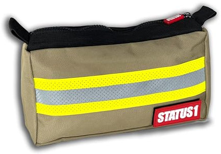 Feuerwehr Rettungsdienst Kulturtasche Kulturbeutel FireRescueBag im Feuerwehr-Design (Schwarz)