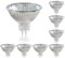 Pack of 8 Halogen Leuchtmittel GU5.3 12V 50W, Halogen MR16 Warm White 2800K, Halogen Spot Glühbirnen 2 Pin Dimmbar, Leuchtmittel MR16 GU5.3 Halogen Für Halogenstrahler Einbau Schienenbeleuchtung