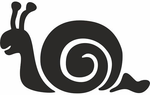 AMA SHOP Aufkleber mit Schnecke, schwarz, Aufkleber für Helm, Motorrad, Wohnmobil, Boot