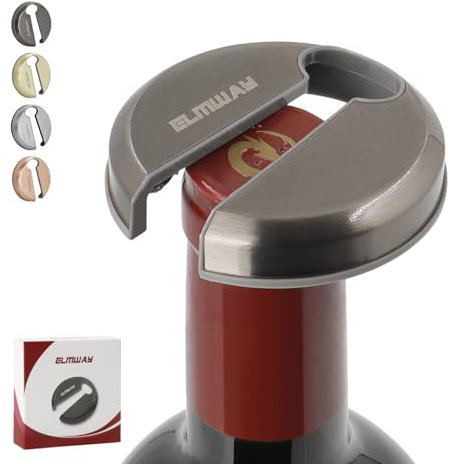 ELMWAY Wine Accessory – Magnetic Wine Foil Cutter with Stainless Steel Top, Durable ABS Body, Compact & Easy-to-Use Design, a Perfect Addition to Wine Tools Collection – Gunmetal