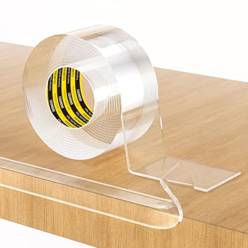 COUMENO Protection d'angle transparente à bords souples - 40 mm x 3 m - Protection pour la sécurité des enfants - Bande adhésive puissante pour meubles - Protection transparente pour protéger les