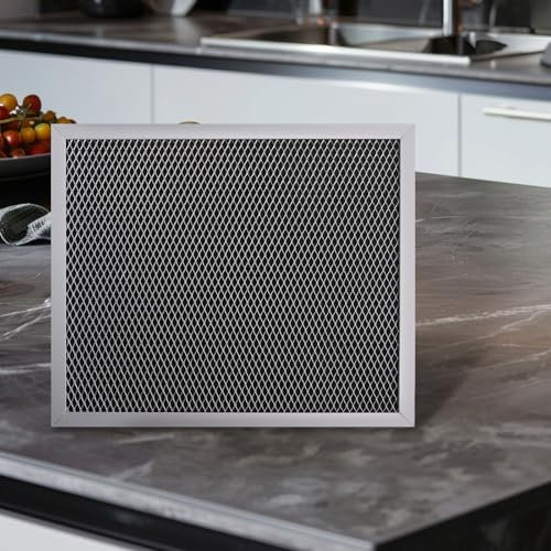 2 x Metall-Fettfilter für Dunstabzugshaube, Aluminium-Kohlenstoff-Kombinations-Mesh-Entlüftungsfilter, für Dunstab