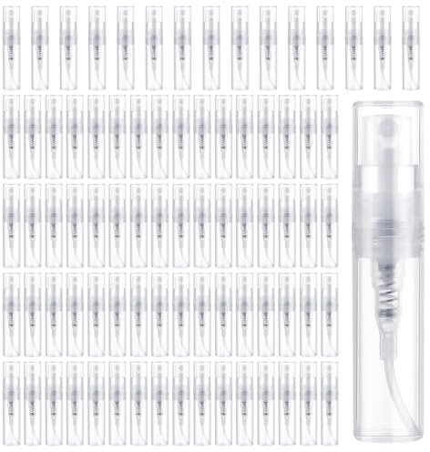 Xmart 80 Piezas Portátil Botella de Spray 2ml Mini Atomizador Perfume Recargable Frascos de Perfume Transparente Pequeño Pulverizador Perfume Plastico para a Diario Viajar