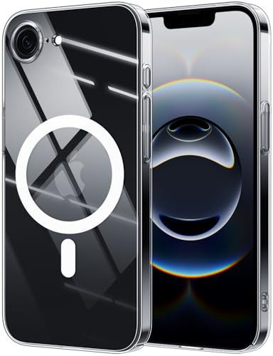X-level für iPhone 17e/16e Hülle, für Magsafe, Nie Vergilbung, Durchsichtig | Klar Hart Handyhülle Military Grade Schutz, Anti-Gelb Durchsichtig Slim Magnetisch Case Transparent