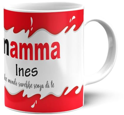 Createe Tazza per la festa della mamma che mondo sarebbe senza di te personalizzabile con il nome