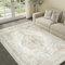 Vintage Beige Waschbarer Teppich Wohnzimmer 150x210cm Retro Rugs for Living Room Weich rutschfest Groß Tepich Kurzflor Schlafzimmer Carpet Living Room Bedroom Esszimmer Teppiche Büro