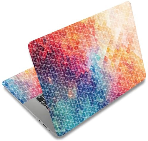 SUPERDANT Laptop Skin Mehrfarbige Karierte Laptop Skin Aufkleber Allmähliche Farbänderung Notebook Skins Aufklebers Staubdicht Wasserdicht Aufkleber Schutzfolie Für 12 13 13.3 14 15 15.4 15.6