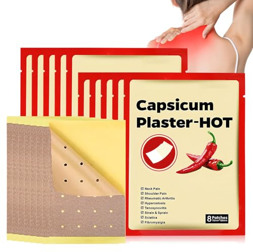 80 Stück Schmerzlinderung Patch, Chinesische Ferninfrarot Pflaste, Pain Relief Patch, Natürliches Capsaicin-Wärmepflaster, Schmerzlinderung Wärmepflaster Für Muskelkater, Rückenschmerzen Und Steifheit