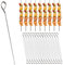 Stainless Steel Turkey Trussing Kit, 30 Piece Metal BBQ Skewers Set 15cm, Meat Needles, Cocktail Picks, Reusable Cooking Tools
