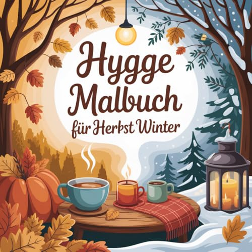 Hygge Malbuch für Herbst & Winter: Das große Großdruck Ausmalbuch für Erwachsene und Senioren mit über 50 einfachen Motiven zum Entspannen
