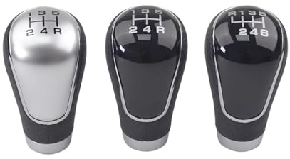 AJHJET Schaltknauf Hebelkopf Auto Styling Zubehör Für Mitsubishi Für OUTLANDER EX GRANDIS Für Lancer Schaltknauf Kopf(Silver-5R Speed)