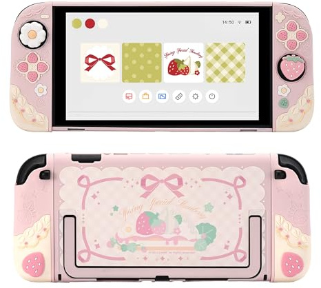 GeekShare Coque De Protection En Silicone Pour Switch 2, Dos En PC Rigide, Etui Antidérapant, Compatible Avec La Station D'Accueil, Avec Capuchons De Joystick Et Capuchons De Boutons ABXY