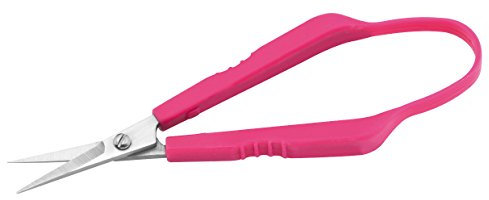 Westcott E-13103 000 Forbici per ritagliare silhouette con meccanismo a molla, lame antiruggine, impugnatura in plastica, 10 cm, rosa