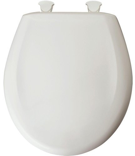 Bemis 200SLOWT 160 Lift-Off Plastic Round Slow-Close Toilet Seat, Euro White
