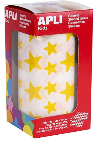 APLI Kids 4887 Rolle Sterngummis gelb