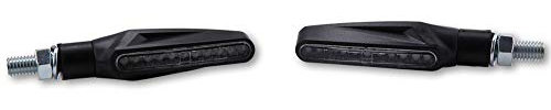 ShinYo Motorrad Blinker E geprüft LED Blinkerpaar Stix M8 schwarz, getöntes Glas