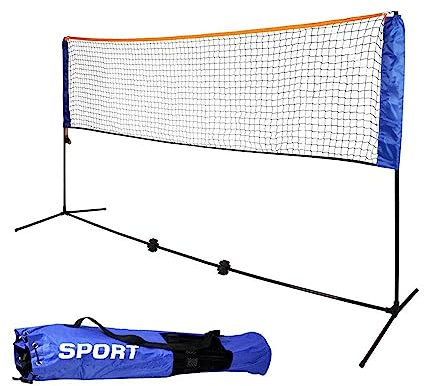 Oypla Medium 4m Adjustable Foldable Badminton Tennis Volleyball Net