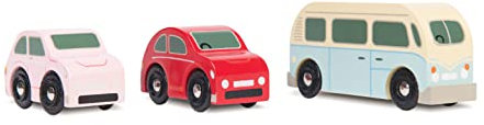 Le Toy Van – Autos & Baustelle-Spielset mit Retro-Metro-Autos | Set mit 3 Autos | Für Mädchen & Jungen Fahrzeug-Rollenspiel für Kinder – Geeignet für Kinder ab 3 Jahren