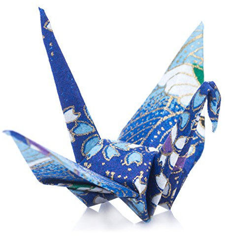 Japanische Origami-Kraniche, 10 Stück, blau