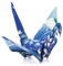 Japanische Origami-Kraniche, 10 Stück, blau