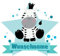 Samunshi® Zebra Wandtattoo Türschild mit Name personalisierbar Kinderzimmer Türaufkleber Baby Wandaufkleber - 50x43cm mehrfarbig