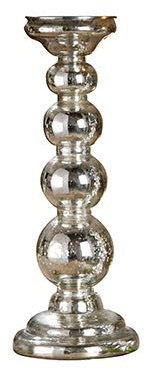 GILDE Kerzenleuchter Plata antik Silber Höhe 36,0 cm Ø 14,0 cm 42361