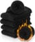 PROETRADE Merino Wool Thermal Socks for Womens Walking Winter Warm Thick Cosy Gift Stocking Fillers Women Boot Crew Comfy Ladies Hiking Work Socks 5 Pack (Black)