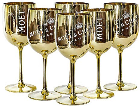 Moet et Chandon Gold Ice Imperial coupes de champagne doré