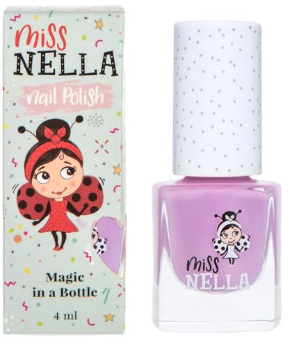 Miss Nella BUBBLE GUM- abziehbarer Nagellack speziell für Kinder, lila, Peel-Off-Formel, ungiftig, wasserbasiert und geruchsneutral