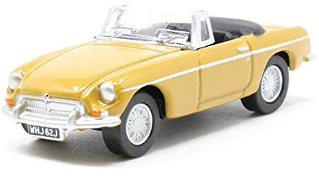 Oxford 76MGB009 kompatibel mit MG B Roadster dunkelgelb Maßstab 1:76 Modellauto